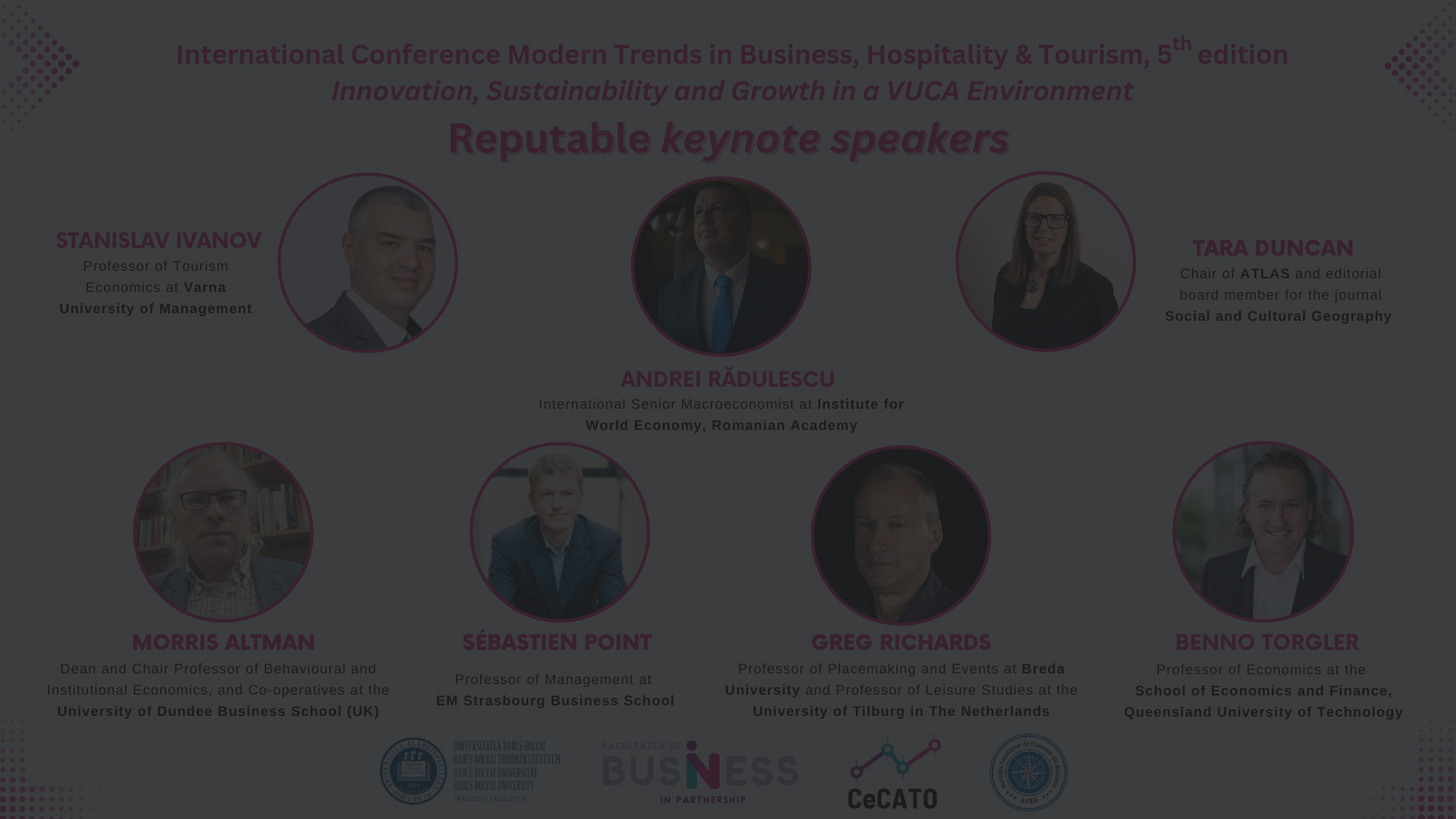 Conferința Internațională Modern Trends in Business, Hospitality, and Tourism